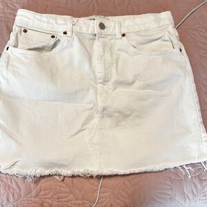Zara Off-White Jean Shorts